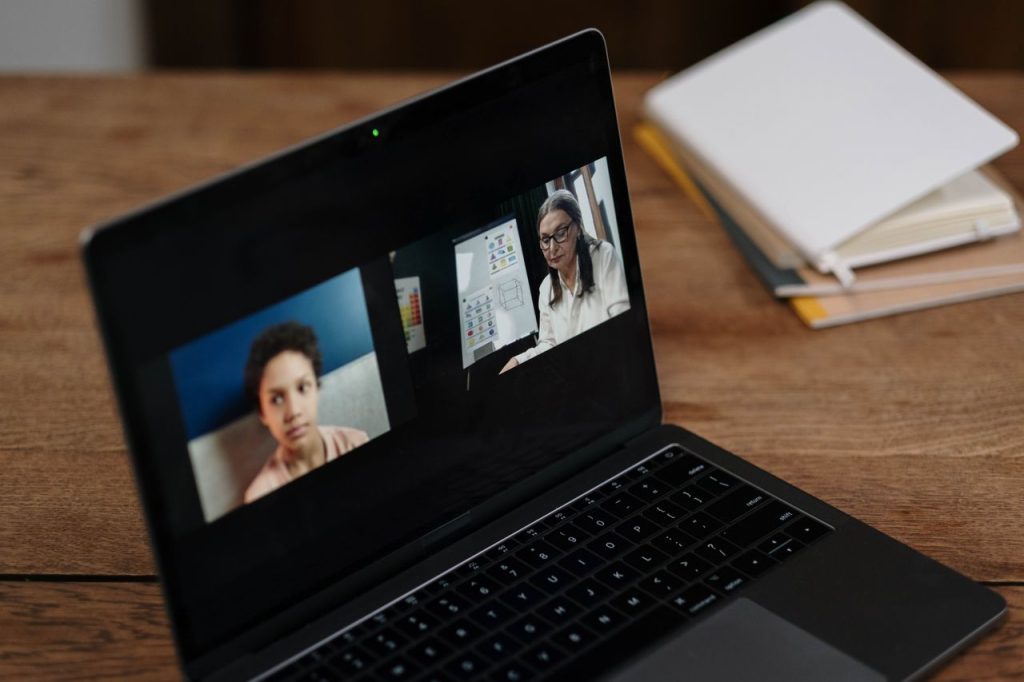 Online training delivered through a localized elearning platform on a laptop
